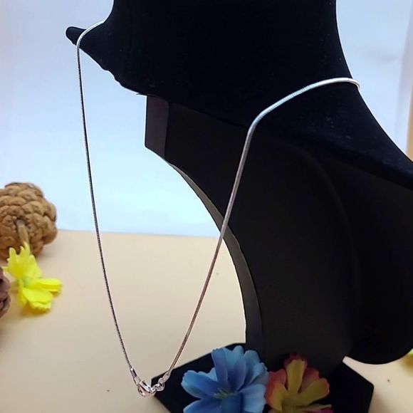 Blue Solar Quartz and Peridot Silver Pendant and 20" Silver Chain - Picture 2 of 3